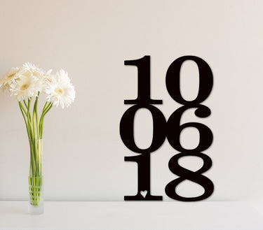 Metal Wedding Date or Anniversary Date Sign - Simply Royal Design